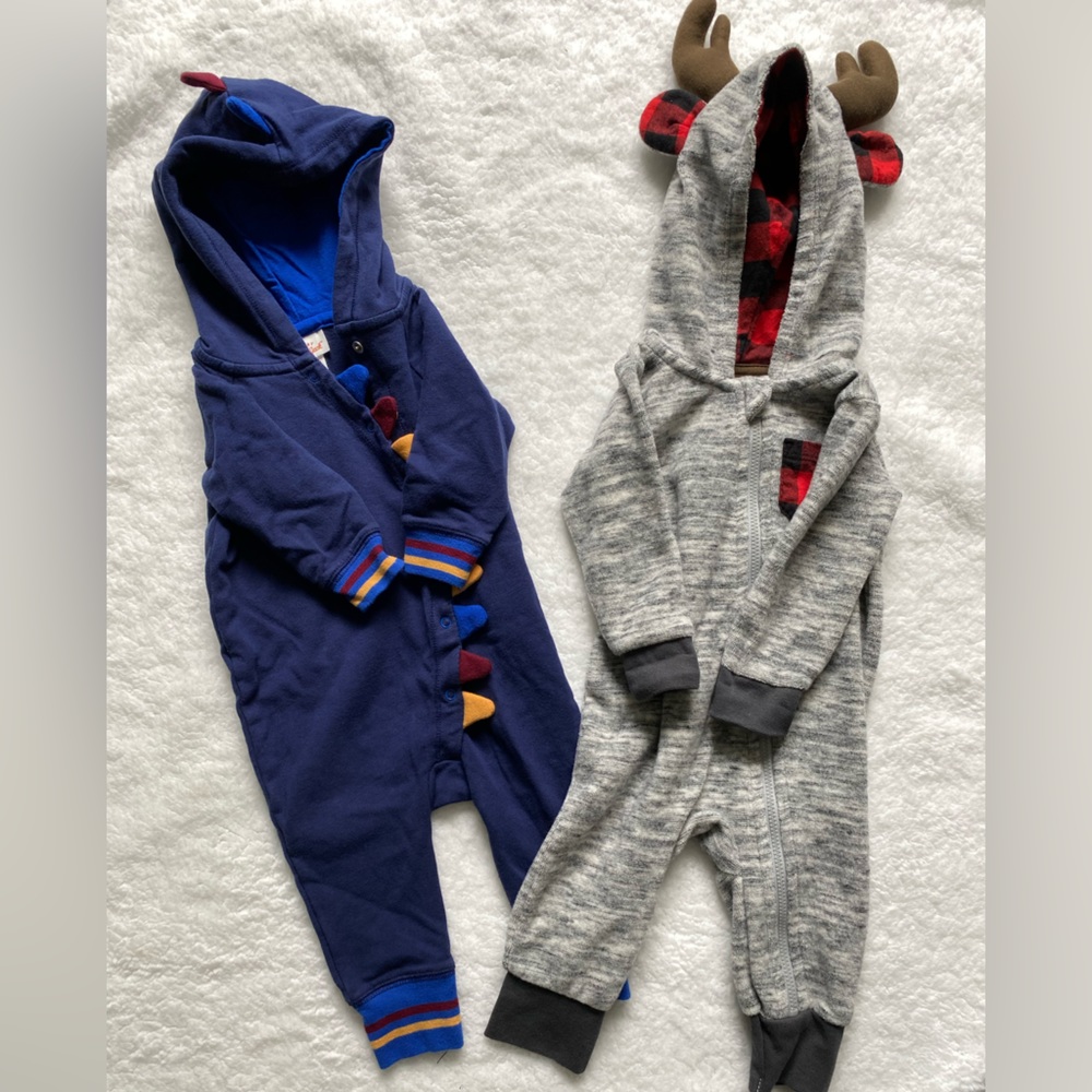 VGUC-Cat and Jack one piece cold weather rompers